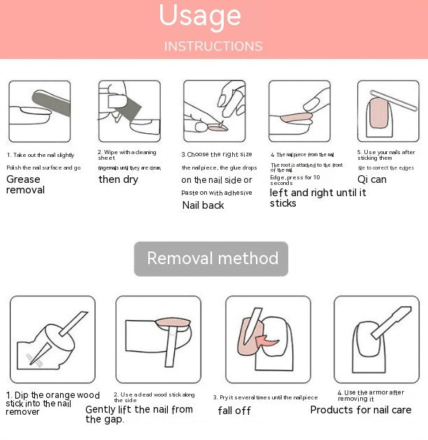 Quick-Apply Removable Nail Tips – Simple & Stylish