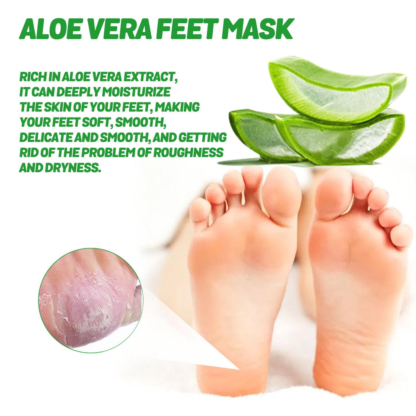 EELHOE Aloe Foot Mask – Deep Moisturizing, Skin Renewal & Firming Care