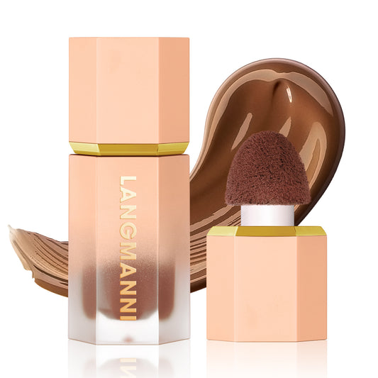Langmanni 3-Color Liquid Contour – 3D Face Sculpting & Highlight Makeup