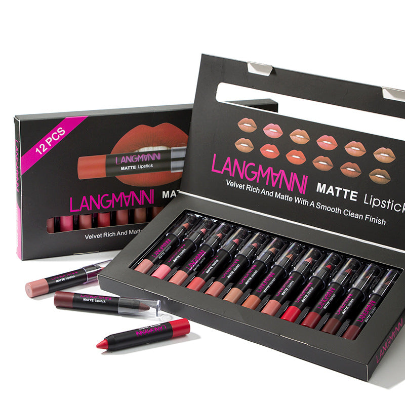 LANGMANNI Premium 12-Piece Lipstick Collection