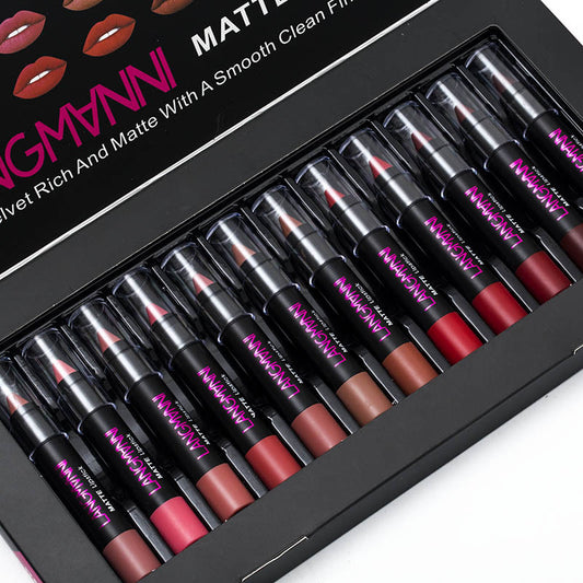 LANGMANNI Premium 12-Piece Lipstick Collection
