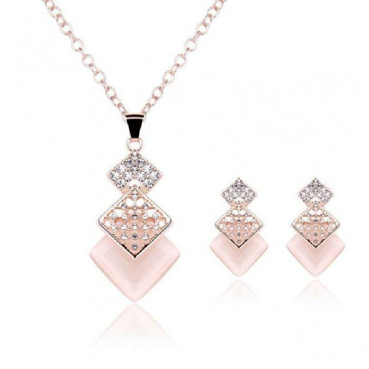 Luxury Gemstone Earring & Necklace Set – Perfect Gift for Women