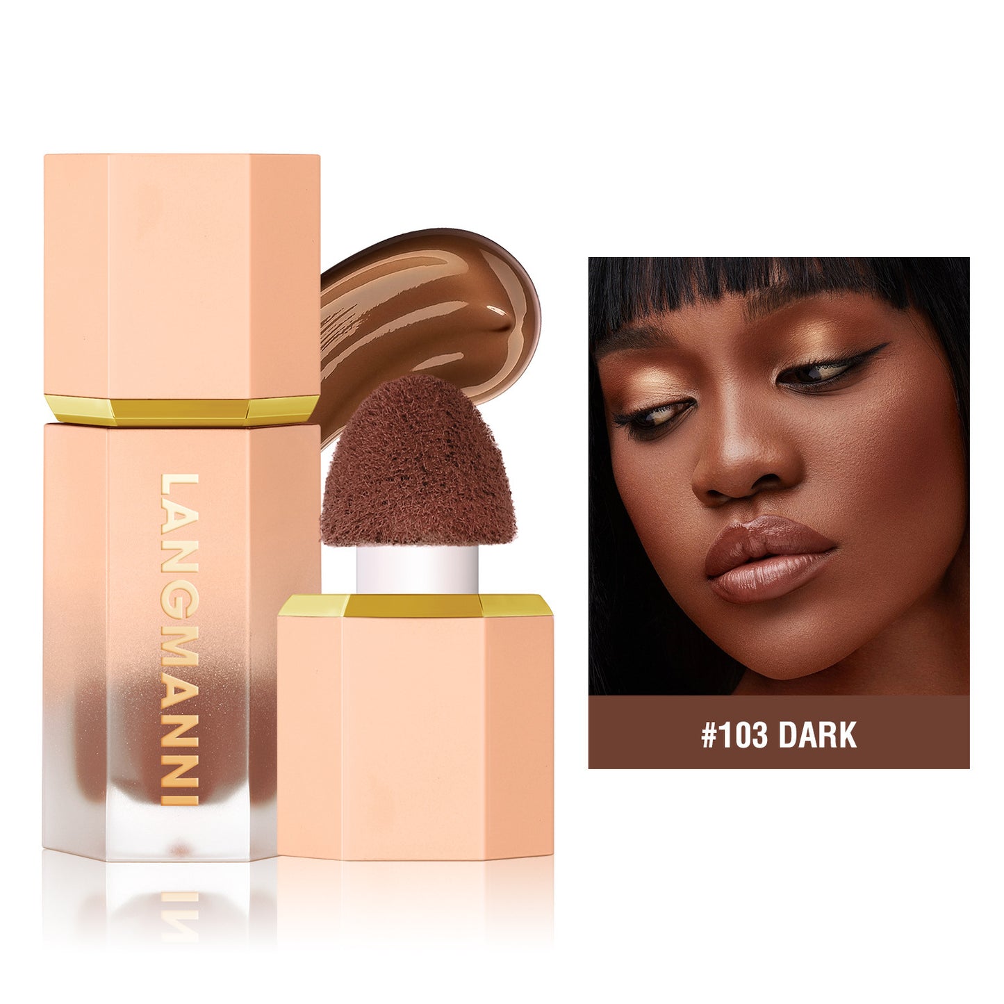 Langmanni 3-Color Liquid Contour – 3D Face Sculpting & Highlight Makeup