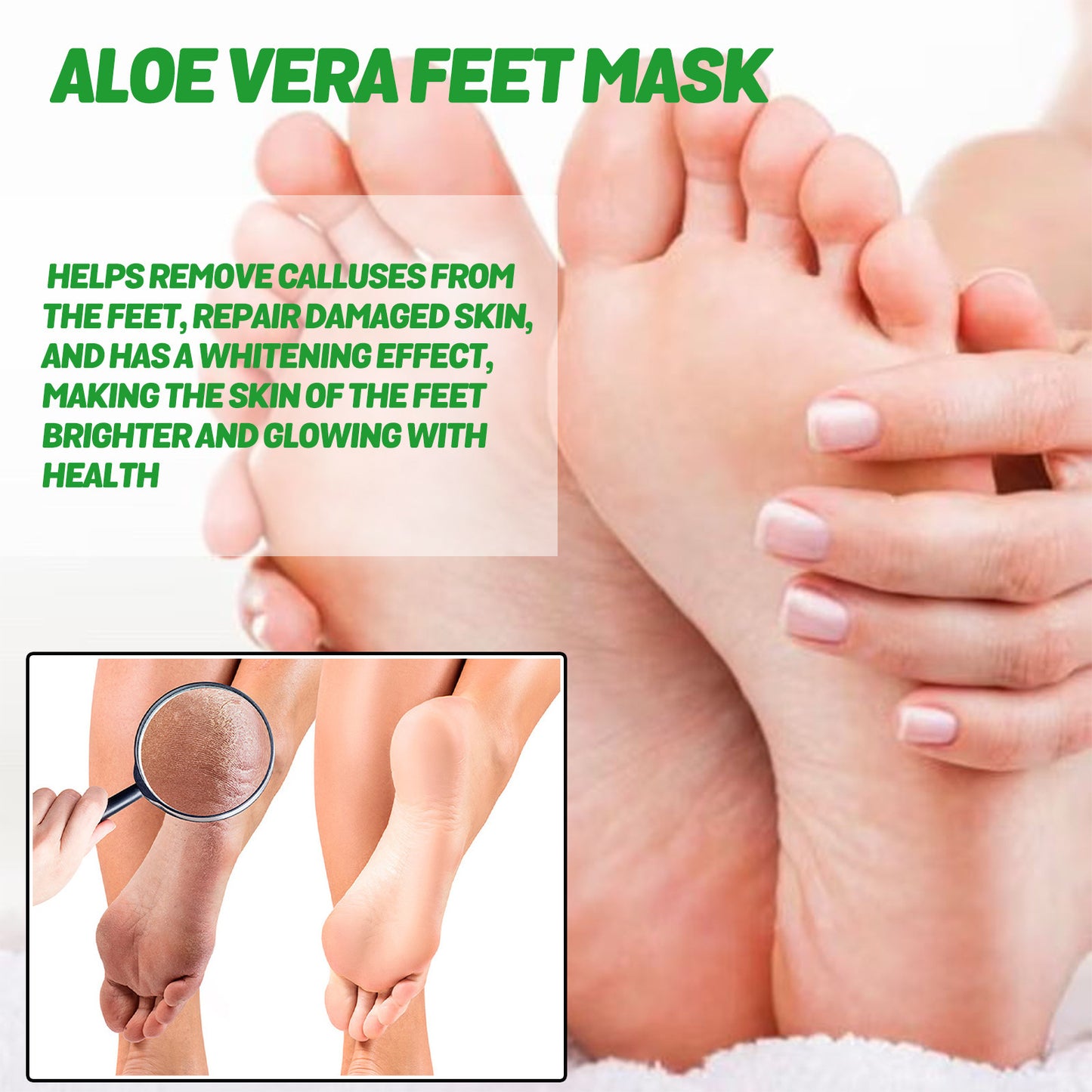 EELHOE Aloe Foot Mask – Deep Moisturizing, Skin Renewal & Firming Care
