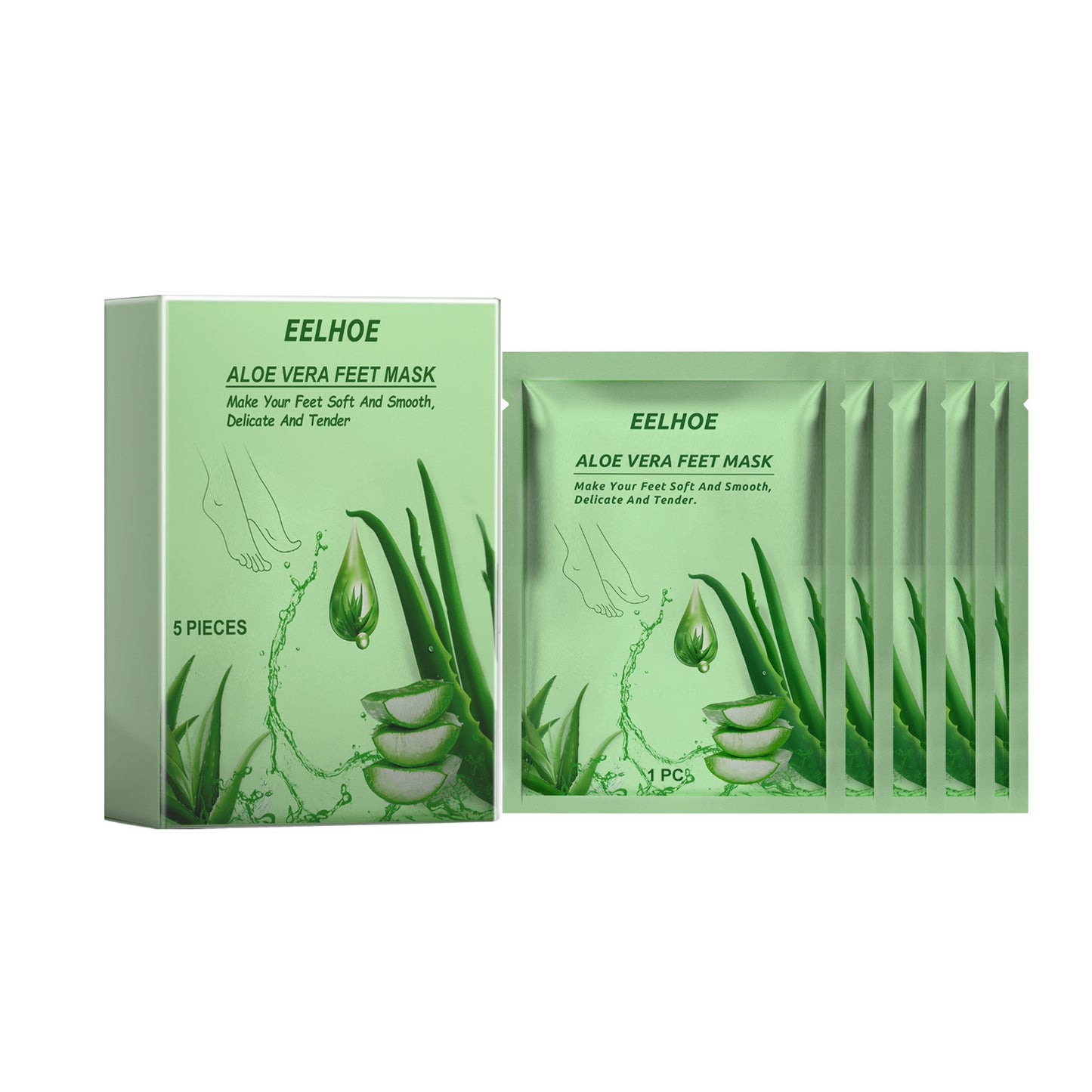 EELHOE Aloe Foot Mask – Deep Moisturizing, Skin Renewal & Firming Care